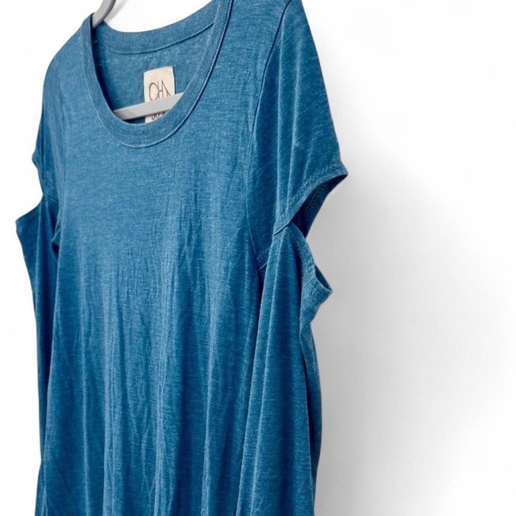NWOT CHASER  Teal Long Sleeve Top with Cut-Outs - Picture 3 of 6